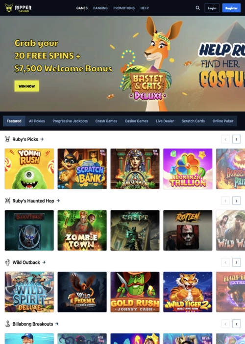 Gaming lobby slots selection Ripper Casino