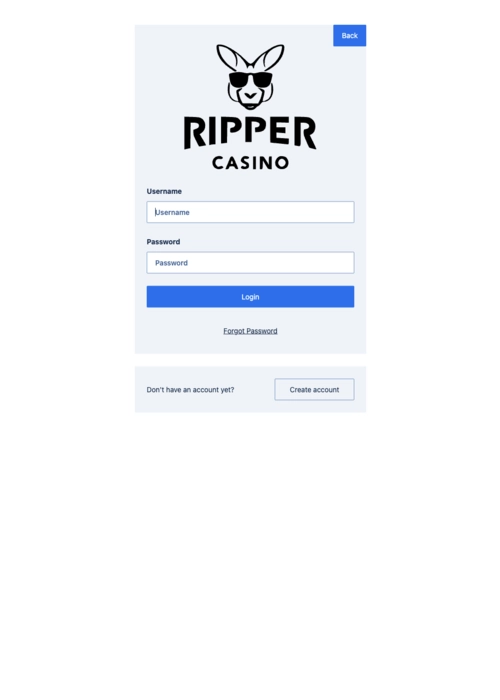 Secure player account login Ripper Casino